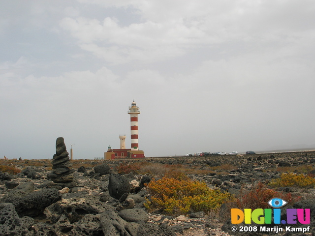 27851 Pillar of rocks and lighthouse Faro de Toston